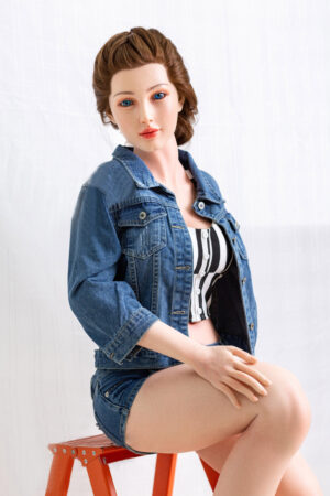 May - Brunette Real TPE Sex Doll with Silicone Head