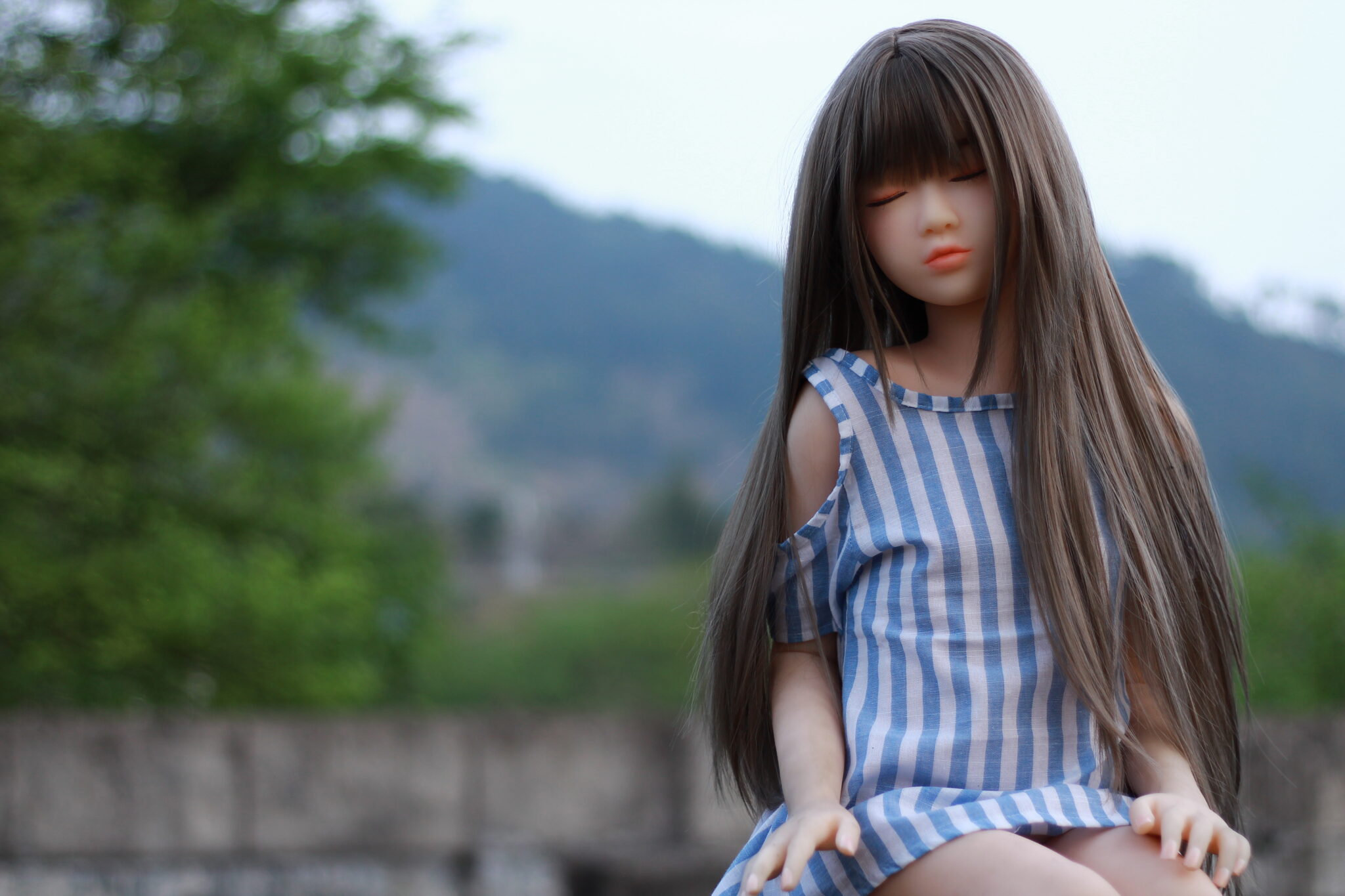 Premium Nita - Flat Chest Eye-closed Mini Sex Doll - US Stock 🍓 Cute