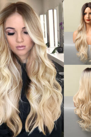 Blonde Wavy Long Wig for Sex Doll