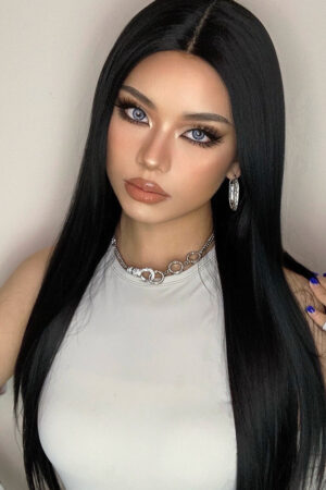 Black Straight Long Wig for Sex Doll