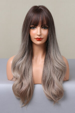 Brown Wavy Wig with Bangs for Sex Doll