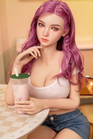 Alaine - Pink Hair Lifelike Sex Doll with Silicone Head