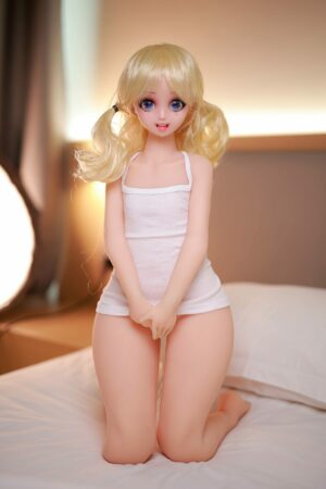 Tia - 2ft6(80cm) Flat Cheasted Anime Sex Doll with Cute Face