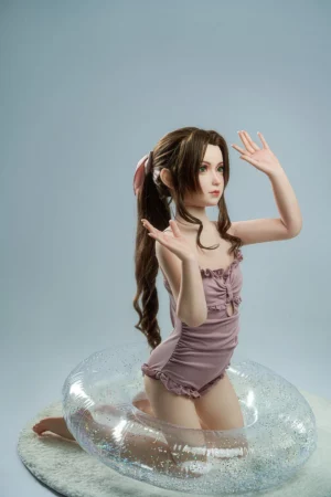 Aerith - FIat Chest Anime Swimsuit Sex Doll - US Warehouse
