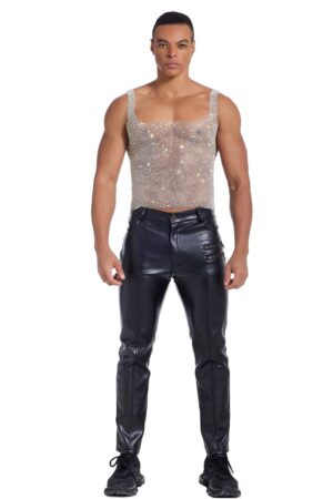 Sparkling Diamond Casualvest for Gay Sex Doll