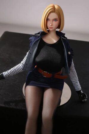 Android 18 - 2ft1(65cm) Dragon Ball Japanese Silicone Sex Doll  with BJD Head
