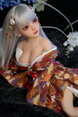 Plum - 2ft6(80cm) Japanese Tiny Sex Doll with Silver Hair